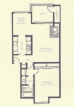 1 Bed • 1 Bath floor plan
